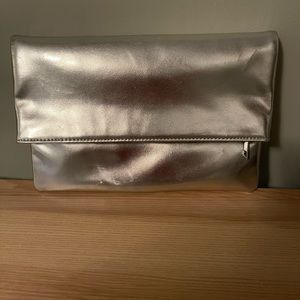 Silver “Forever 21” clutch